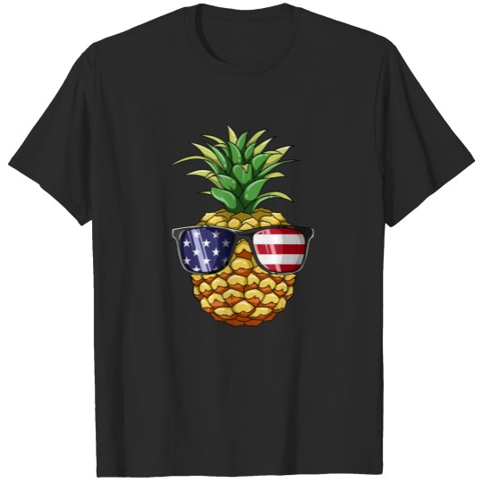 Discover Patriotic Pineapple American 4th of July Pineapple T-shirt