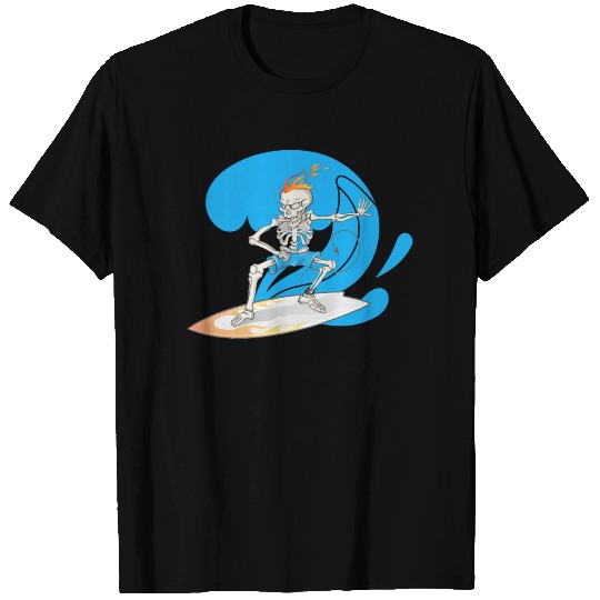 Halloween Surfing Skeleton T-shirt