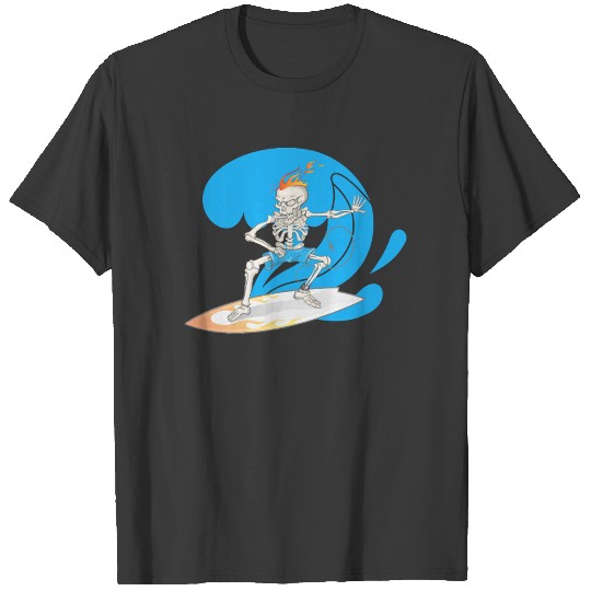 Halloween Surfing Skeleton T-shirt