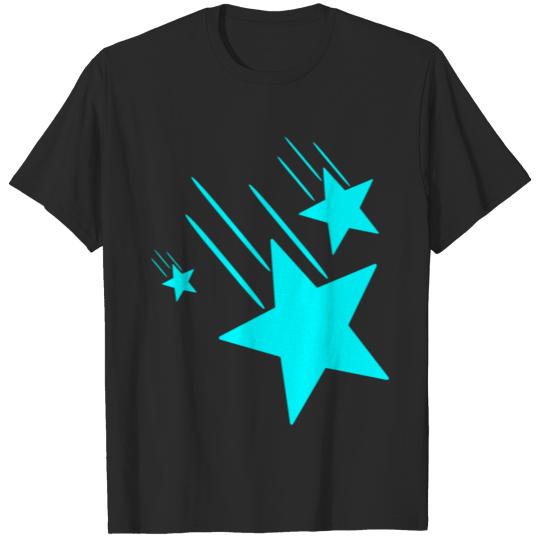 3 Turquoise Colored Stars T-shirt
