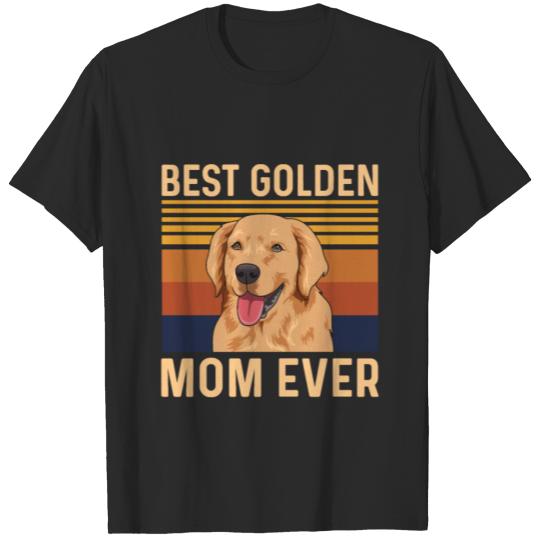 Discover Best Golden Mom ever Quote for a Golden Retriever T-shirt