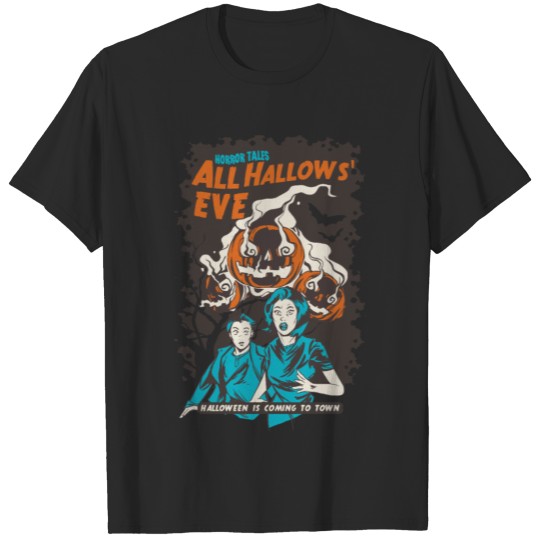 Discover Scary Pumpkin Halloween Horror Movie Vintage Poste T-shirt
