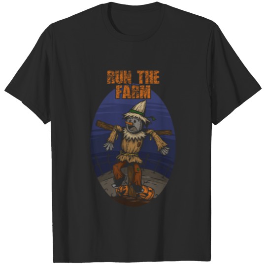 Discover Halloween Run The Farm Scarecrow Halloween T-shirt