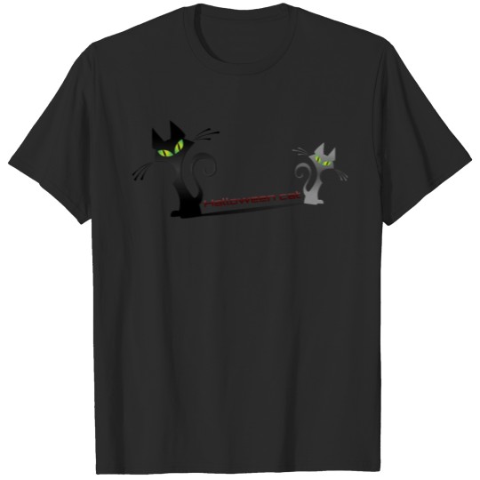 Discover Halloween, with nice cat T-shirt