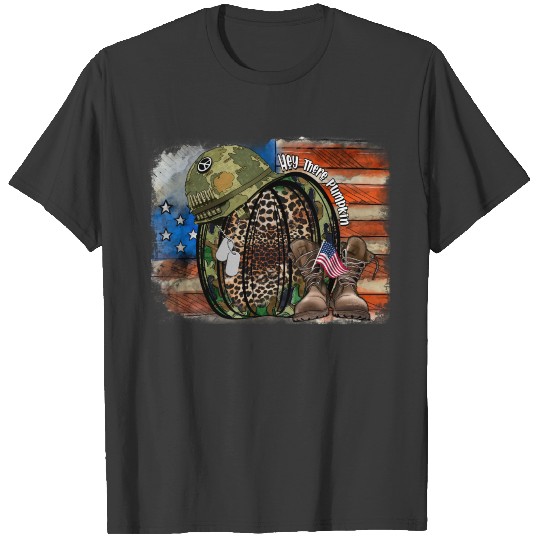 Discover Hey There Pumpkin Army T-shirt