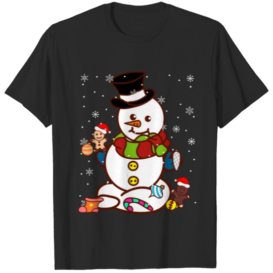 Discover Snowman and Friend in Christmas T-shirt