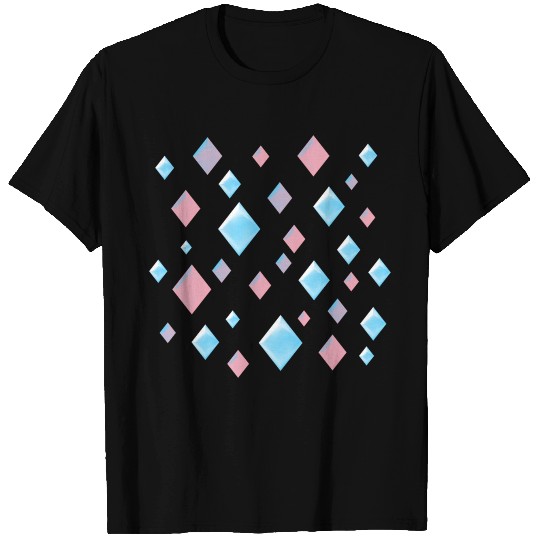 Transgender Pride Floating Diamonds Design T-shirt