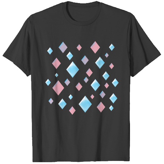 Transgender Pride Floating Diamonds Design T-shirt