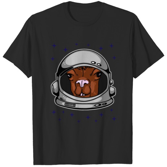 Discover Lama Alpaca Austronaut Helmet Space Gift T-shirt