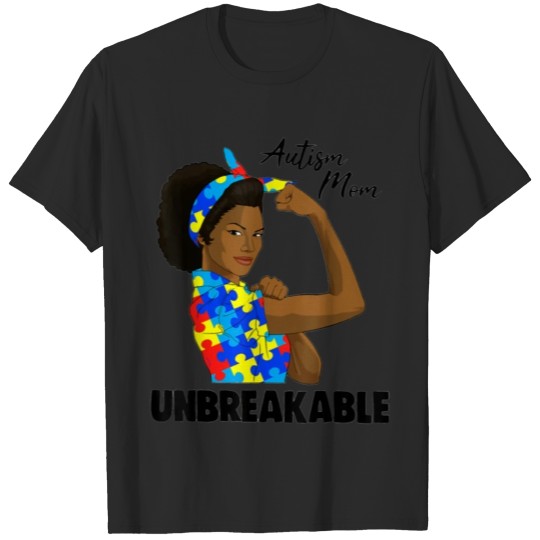 Discover Autism mom Unbreakable T-shirt