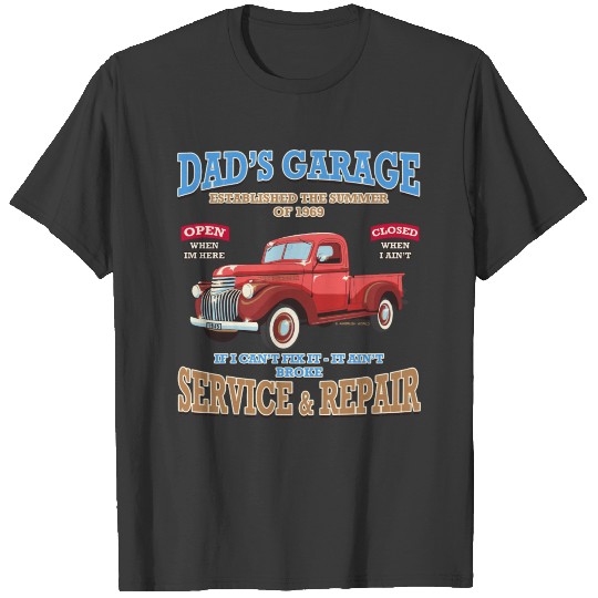 Dad'S Garage Classic Car Hot Rod Tee Novelty Gift T-shirt