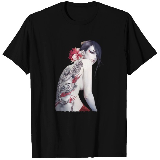 Yakuza Wife Dragon Tattoo T-shirt