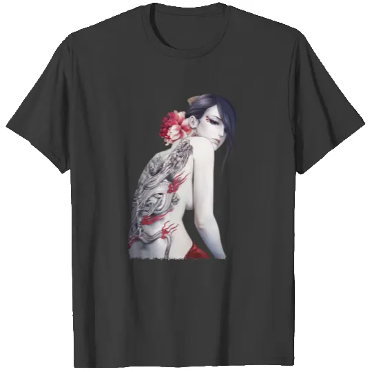 Yakuza Wife Dragon Tattoo T-shirt