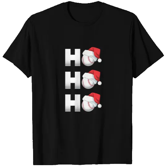 Baseball Christmas Santa Xmas Apparel T-shirt