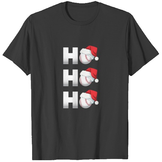 Baseball Christmas Santa Xmas Apparel T-shirt