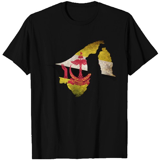 Brunei Flag Map T-shirt