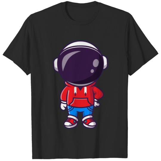 Discover Cute cool astronaut with jacket and jeans T-shirt