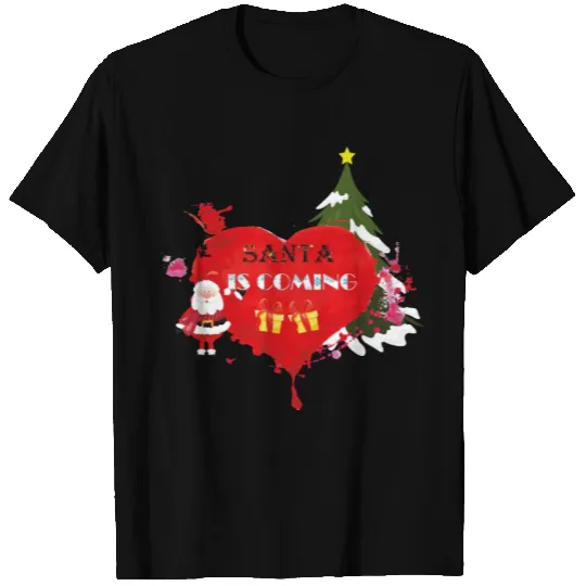 Santa Is Coming Santa claus candy T-shirt