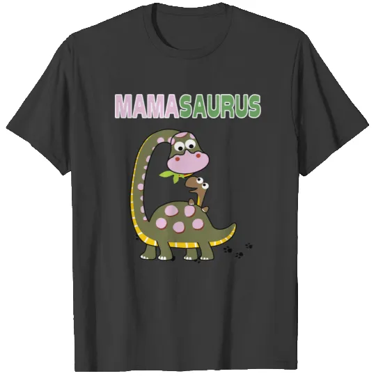 Mamasaurus Mom And Little Dinosaur T-shirt