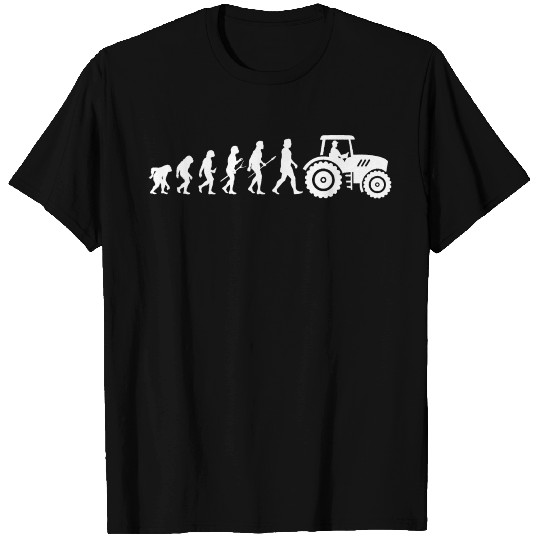Evolution Tractor Driver Farmer Agriculture Field T-shirt