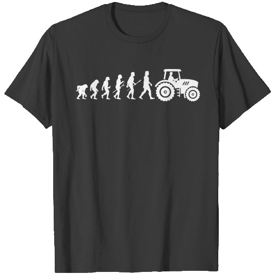 Evolution Tractor Driver Farmer Agriculture Field T-shirt