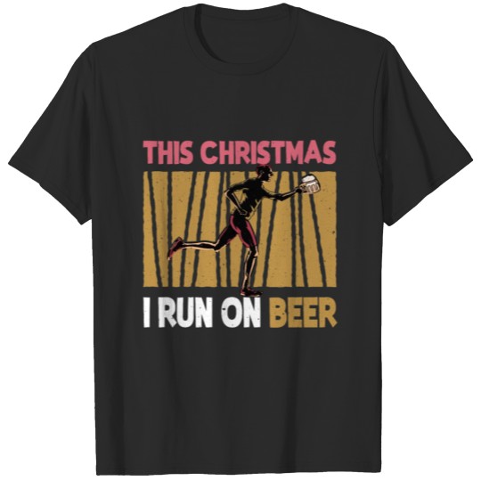 Discover Run on Beer This Season Runner Christmas T-shirt