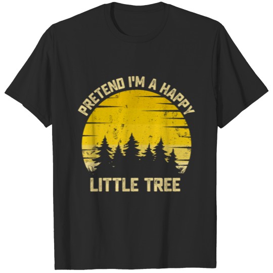 Discover Pretend Happy Little Tree Vintage Easy Lazy T-shirt