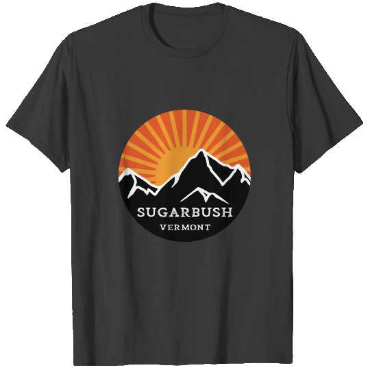 Sugarbush Vermont Retro Sunset Mountains Vintage S T-shirt