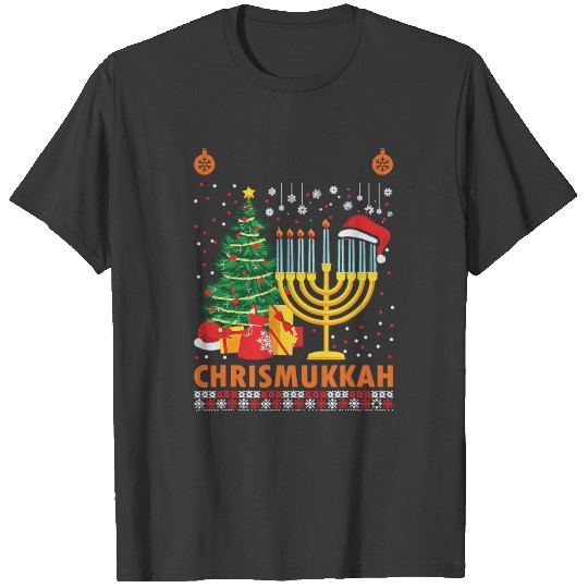 Merry Chrismukkah Happy Hanukkah Christmas Santa T-shirt