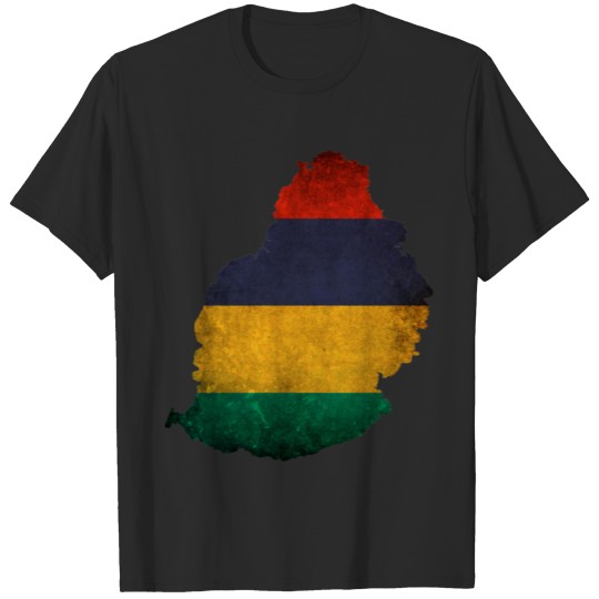 Discover Mauritius Flag Map T-shirt