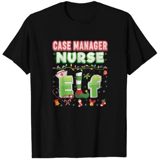 Case Manager Nurse Elf Christmas Light Sweater T-shirt