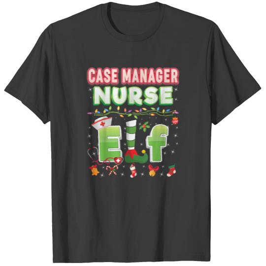 Case Manager Nurse Elf Christmas Light Sweater T-shirt