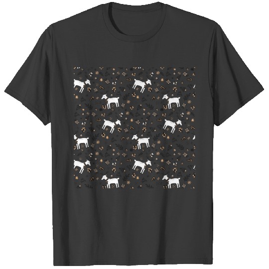 Cute Christmas Reindeer Modern Pattern T-shirt