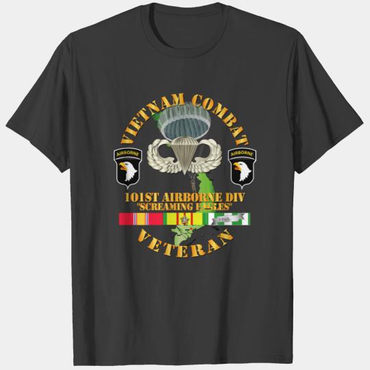 Army Vietnam Combat Veteran w 101st Airborne Div T-shirt