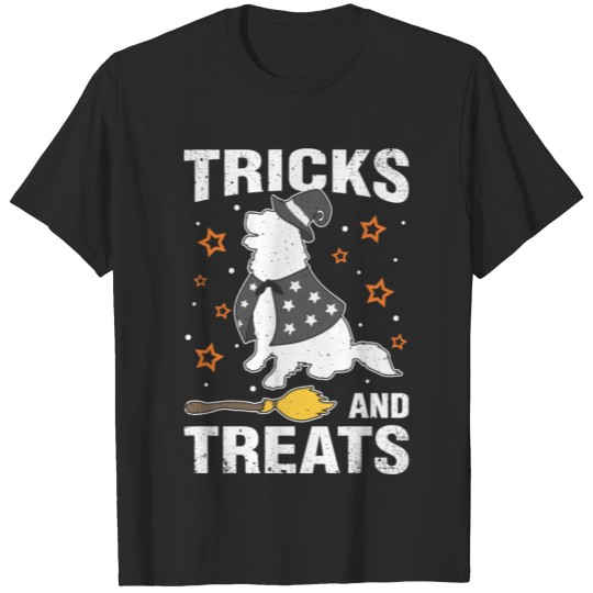 Discover Treats Tricks Golden Retriever Halloween Costume W T-shirt