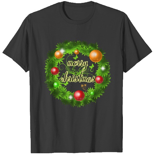 christmas wreath T-shirt