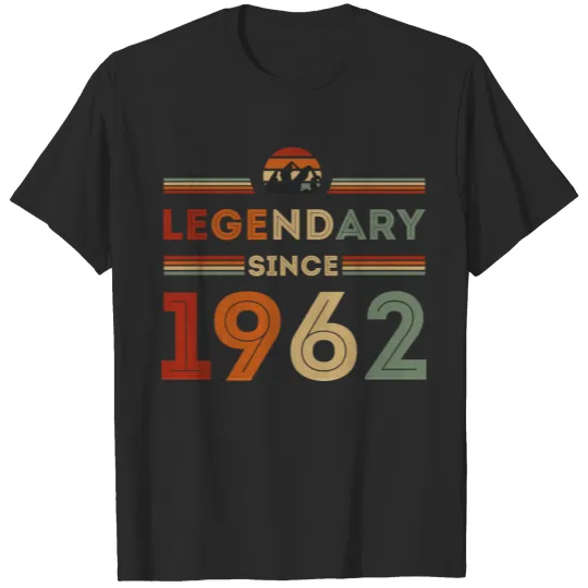 60th Birthday Legendary Since 1962 Vintage Retro T-shirt
