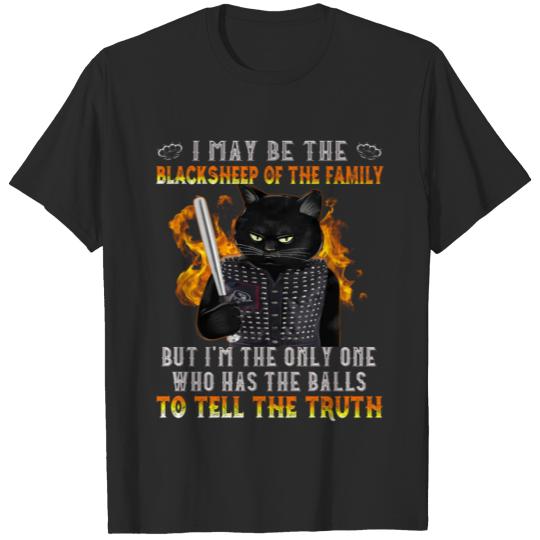 Discover BLACK CAT I MAYBE THE BLACK SHEEP OF THE FAMILY T-shirt
