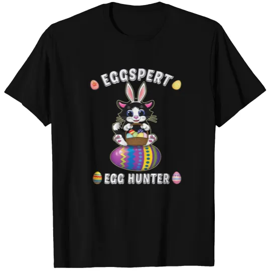 Easter Black Cat Lover Egg Truck Eggspert Egg T-shirt