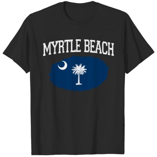 Discover Myrtle Beach Sc South Carolina Flag Vintage Sports T-shirt