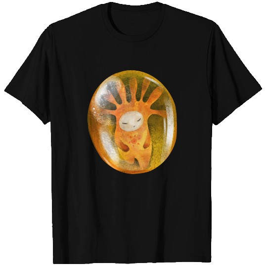 Water Elf Day Dreamer Orange Sleeping Bubble T-shirt