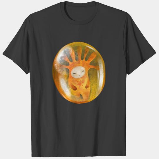 Water Elf Day Dreamer Orange Sleeping Bubble T-shirt