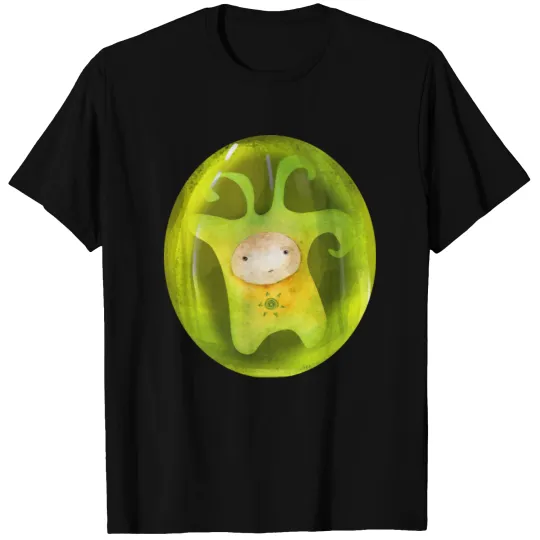 Water Elf Day Dreamer Green Sleeping Bubble T-shirt