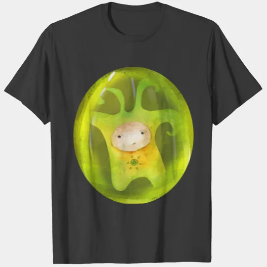 Water Elf Day Dreamer Green Sleeping Bubble T-shirt