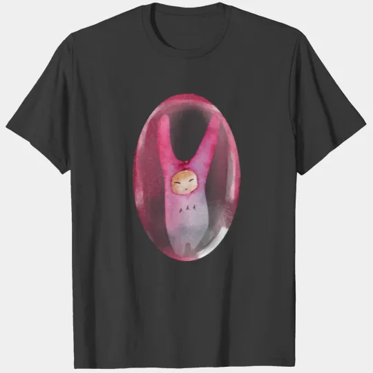 Water Elf Day Dreamer Pink Red Sleeping Bubble T-shirt