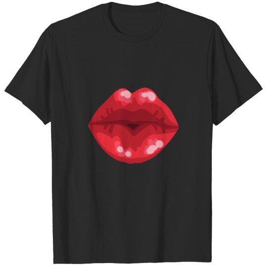 Discover Bright Red Lips T-shirt