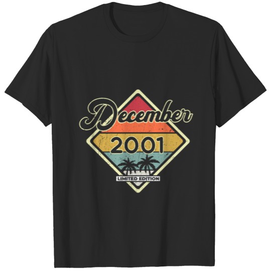 Discover Vintage 20th Birthday December 2001 Sports Gift T-shirt