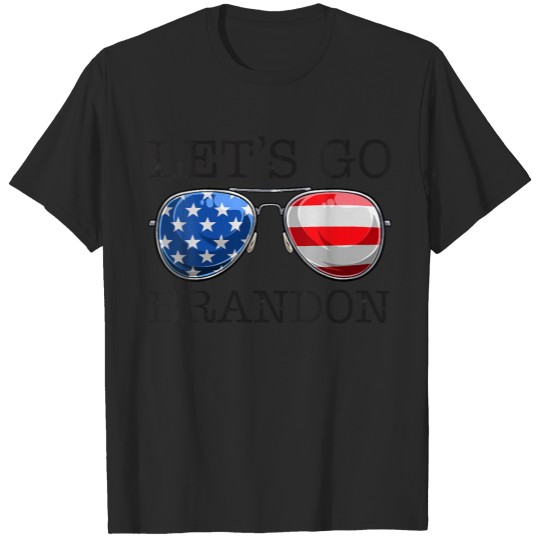 Discover Womens Funny Vintage American Flag Sunglasses Let T-shirt