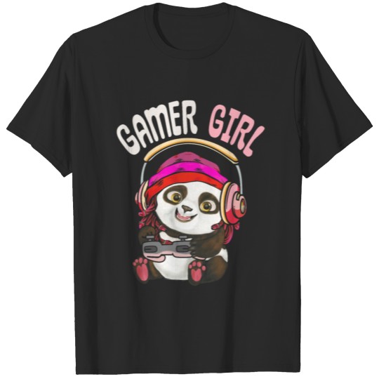 Discover Gamer Girl Panda Gaming Pandas Video Game T-shirt