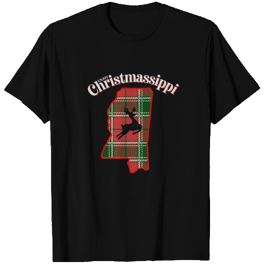 Enjoy Christmasssippi Mississippi State Plaid T-shirt